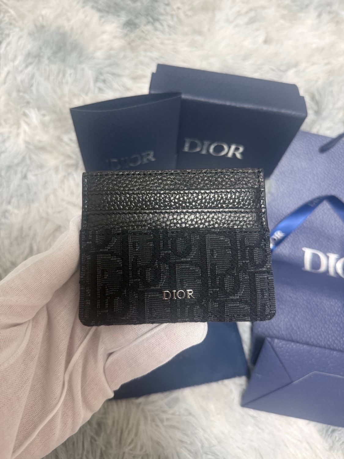 디오르 오블리크 카드지갑 블랙  상품이미지2