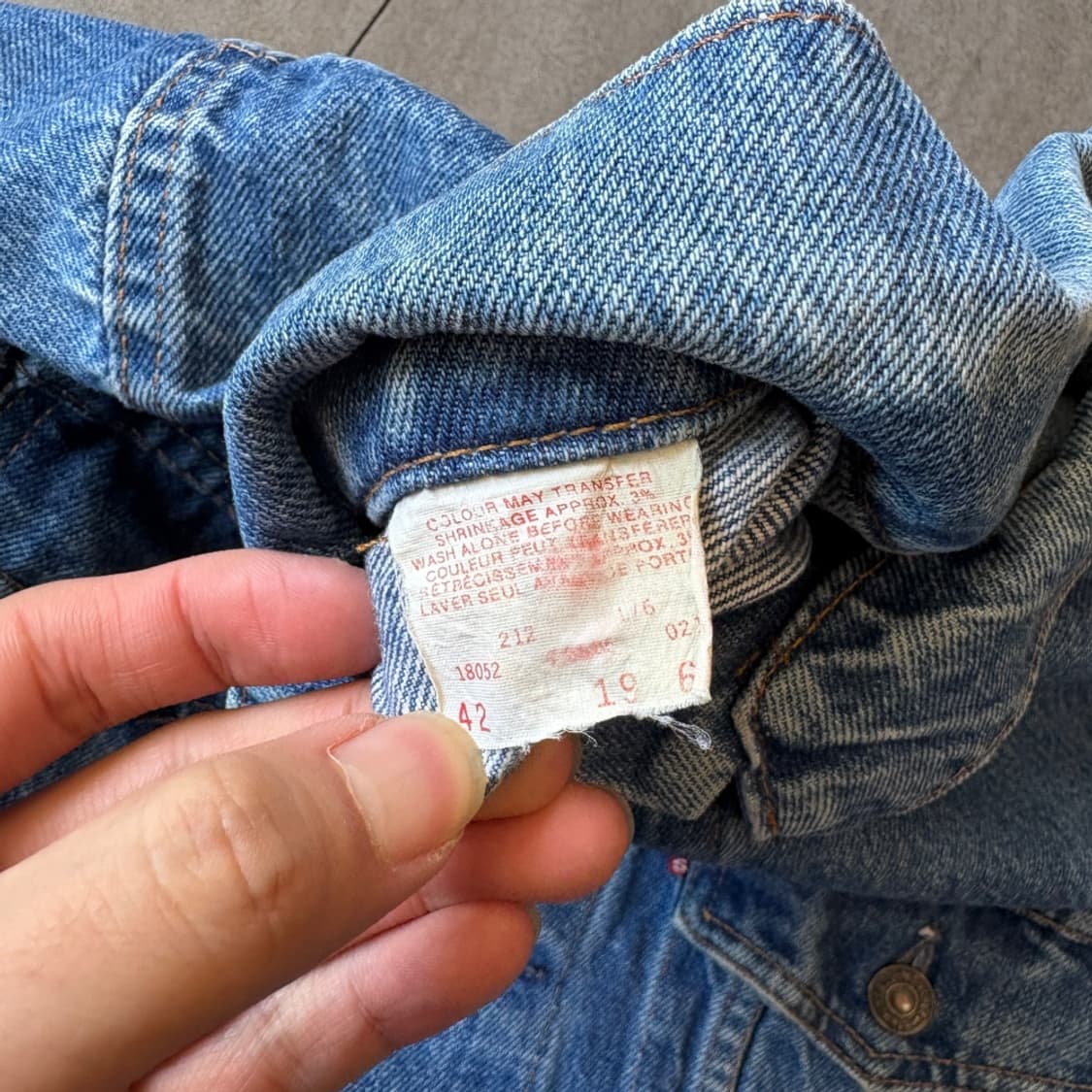 80년대 캐나다 생산 리바이스 75505 트러커 데님 자켓 상품이미지6