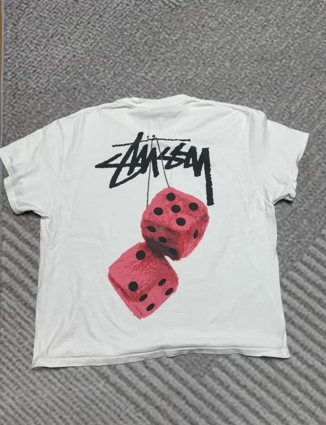 스투시 퍼지 다이스 티셔츠 화이트 상품이미지1