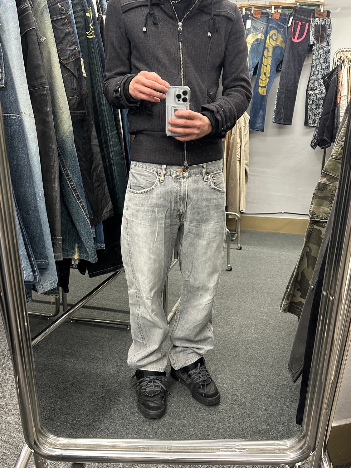 33) 에드윈 505zx 그레이 워싱 데님팬츠 상품이미지2