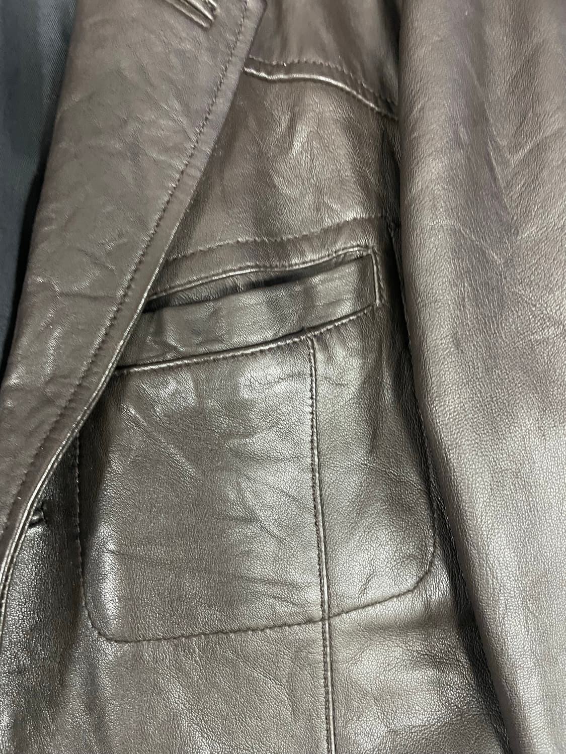 90s A|X  리얼레더 자켓 상품이미지4