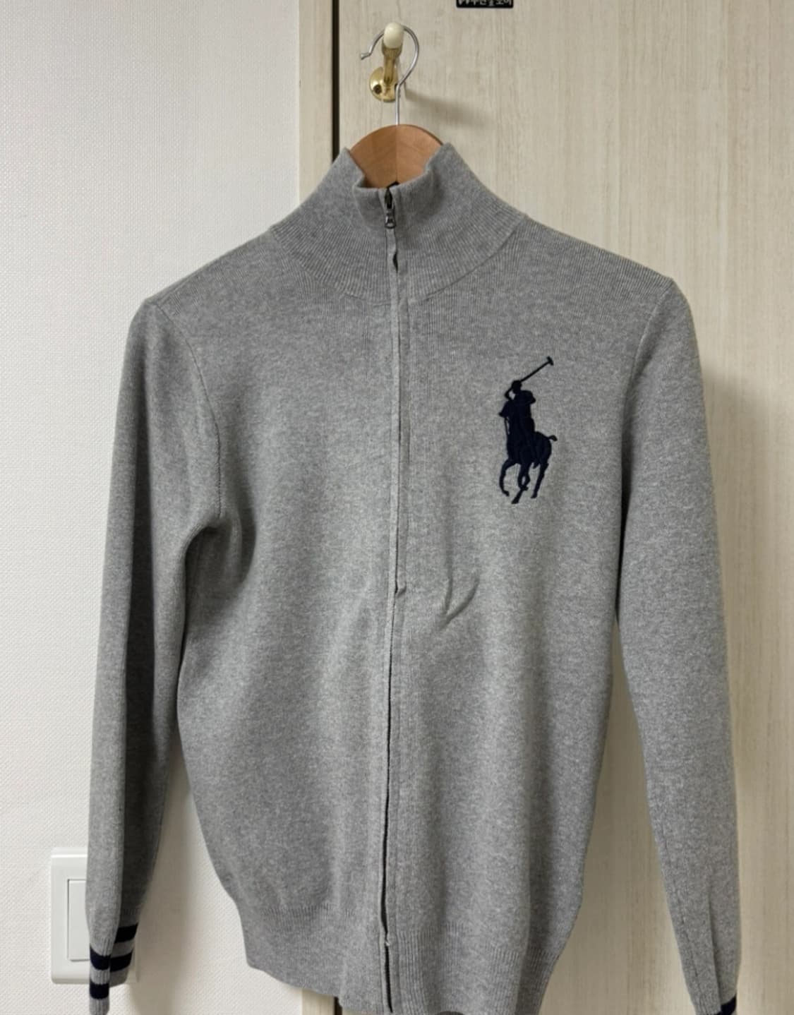 폴로랄프로렌 빅포니 그레이 니트 집업 가디건/아울렛 정품 상품이미지1