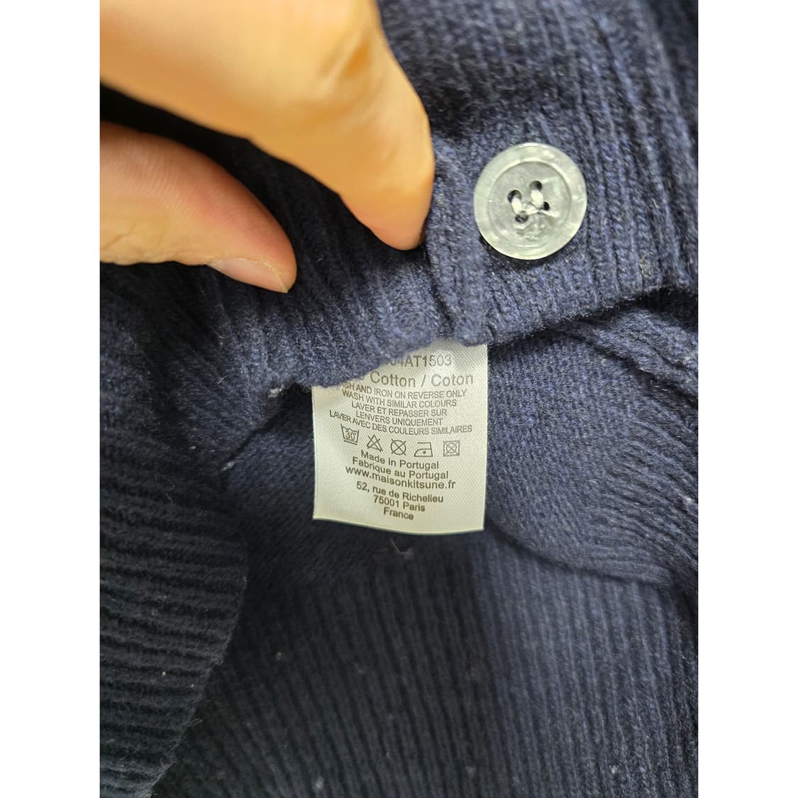 택포) 메종키츠네 트리컬러 폭스 가디건 M 상품이미지3