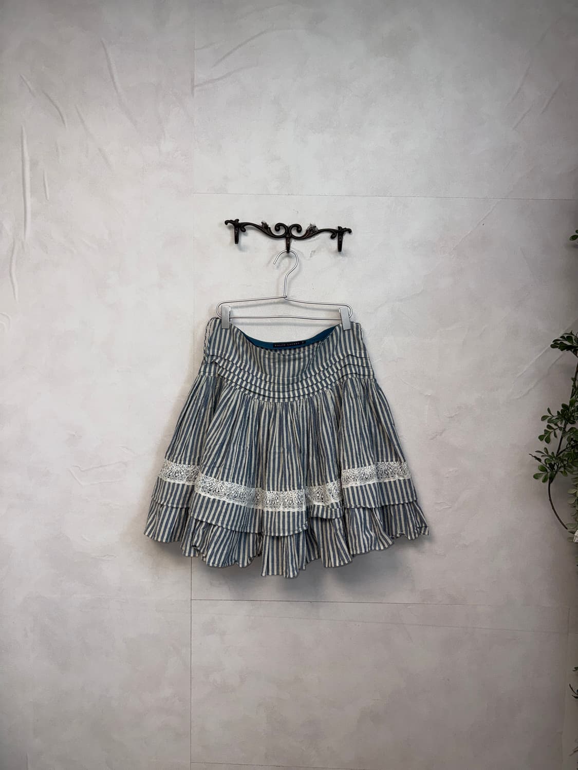 Ralph Lauren blue stripe ethnic lace sk 상품이미지1
