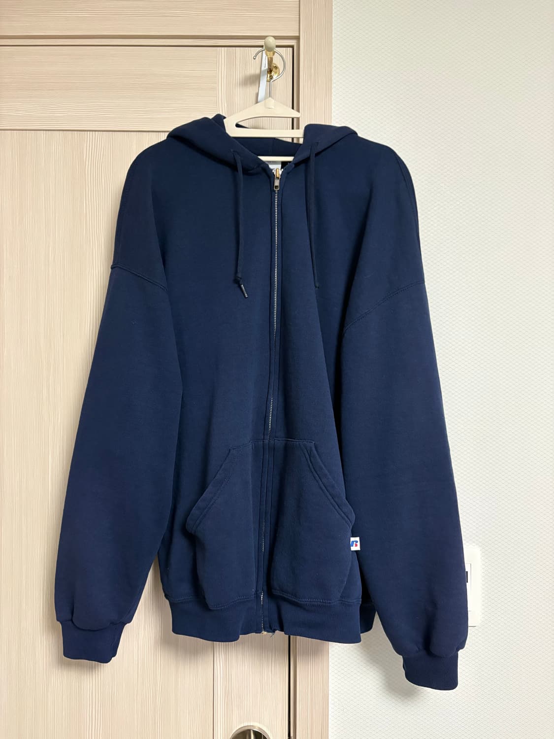 00s 러셀 빈티지 후드 집업 네이비 상품이미지3