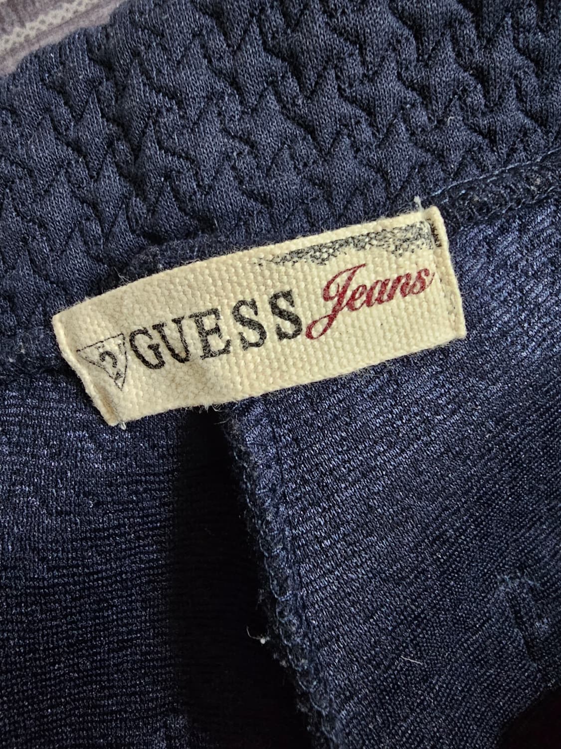 게스 스와르브스키포인트 도톰한스판 네이비 슬랙스55 상품이미지5