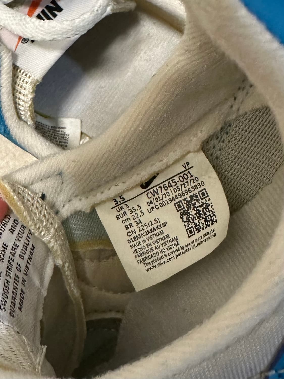 나이키 운동화 225 블루 상품이미지4