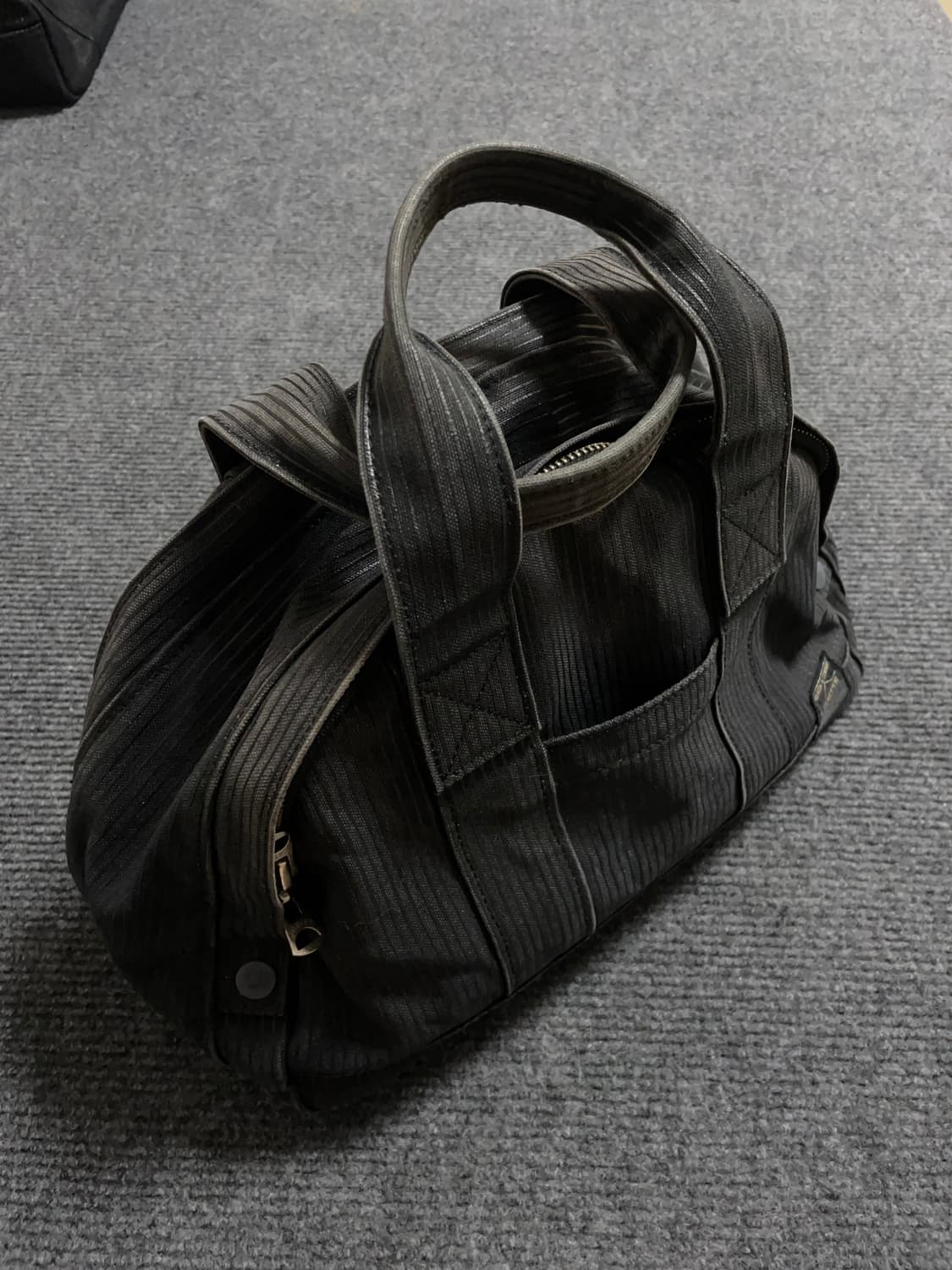 포터 블랙 스트라이프 보스턴백 상품이미지6