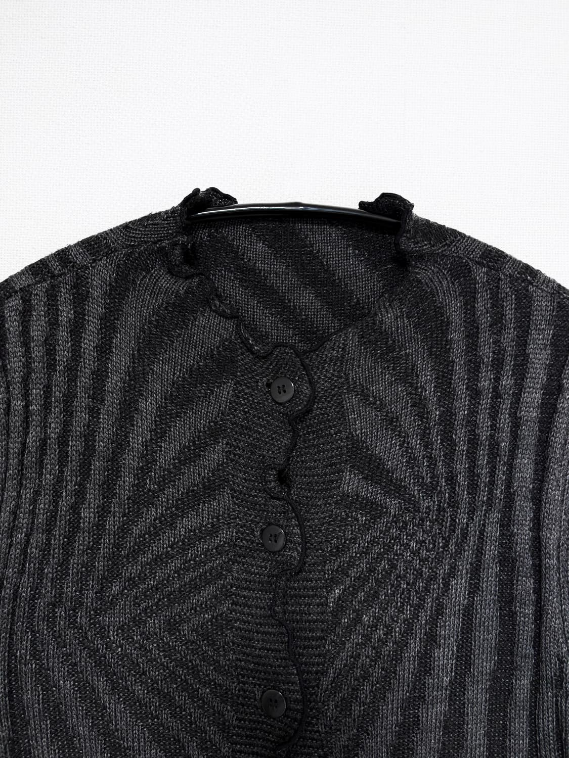 Pattern Knit Vest - Charcoal 상품이미지6