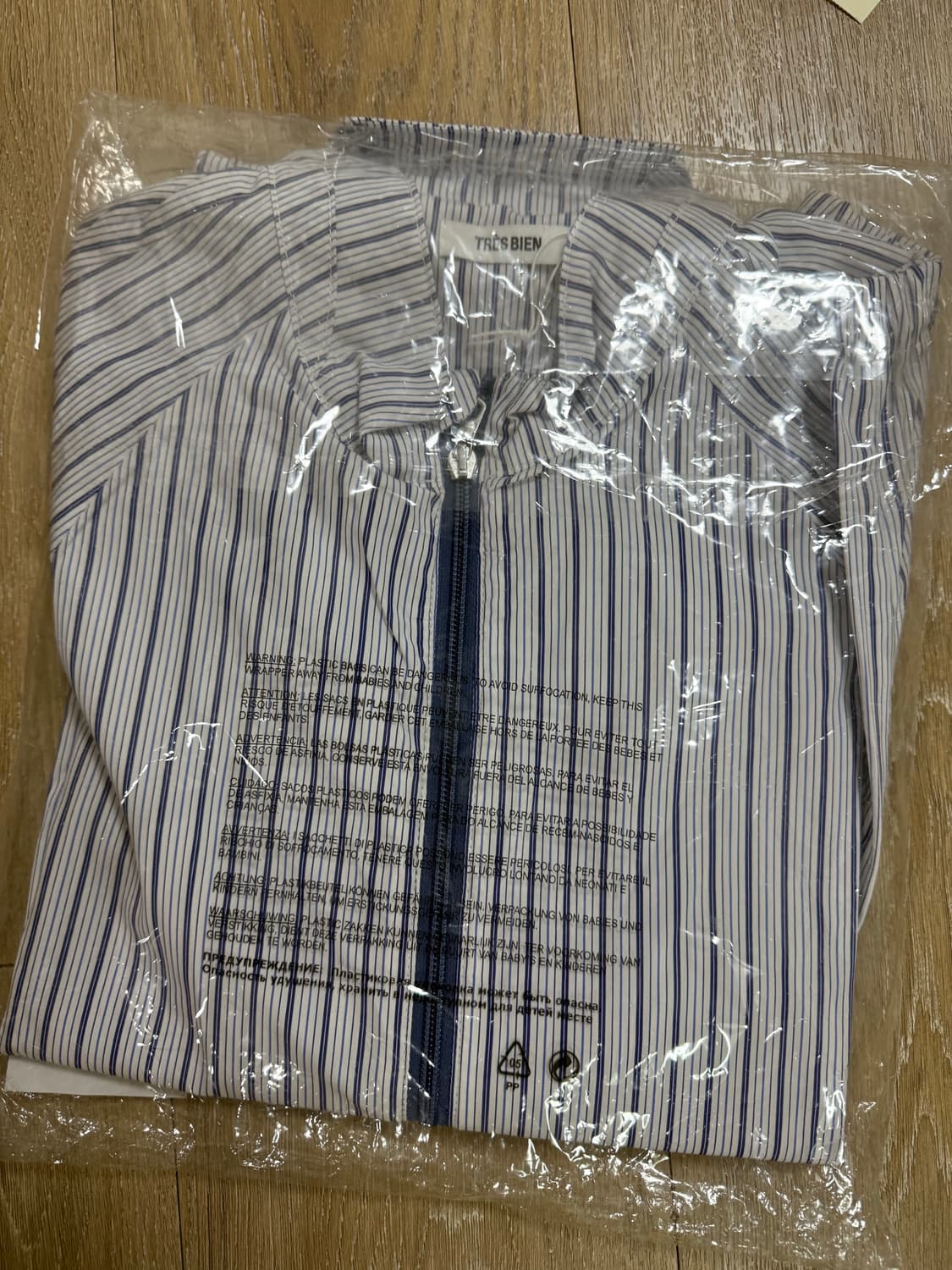 TRÈS BIEN 스트라이프 셔츠 바람막이 자켓 상품이미지4