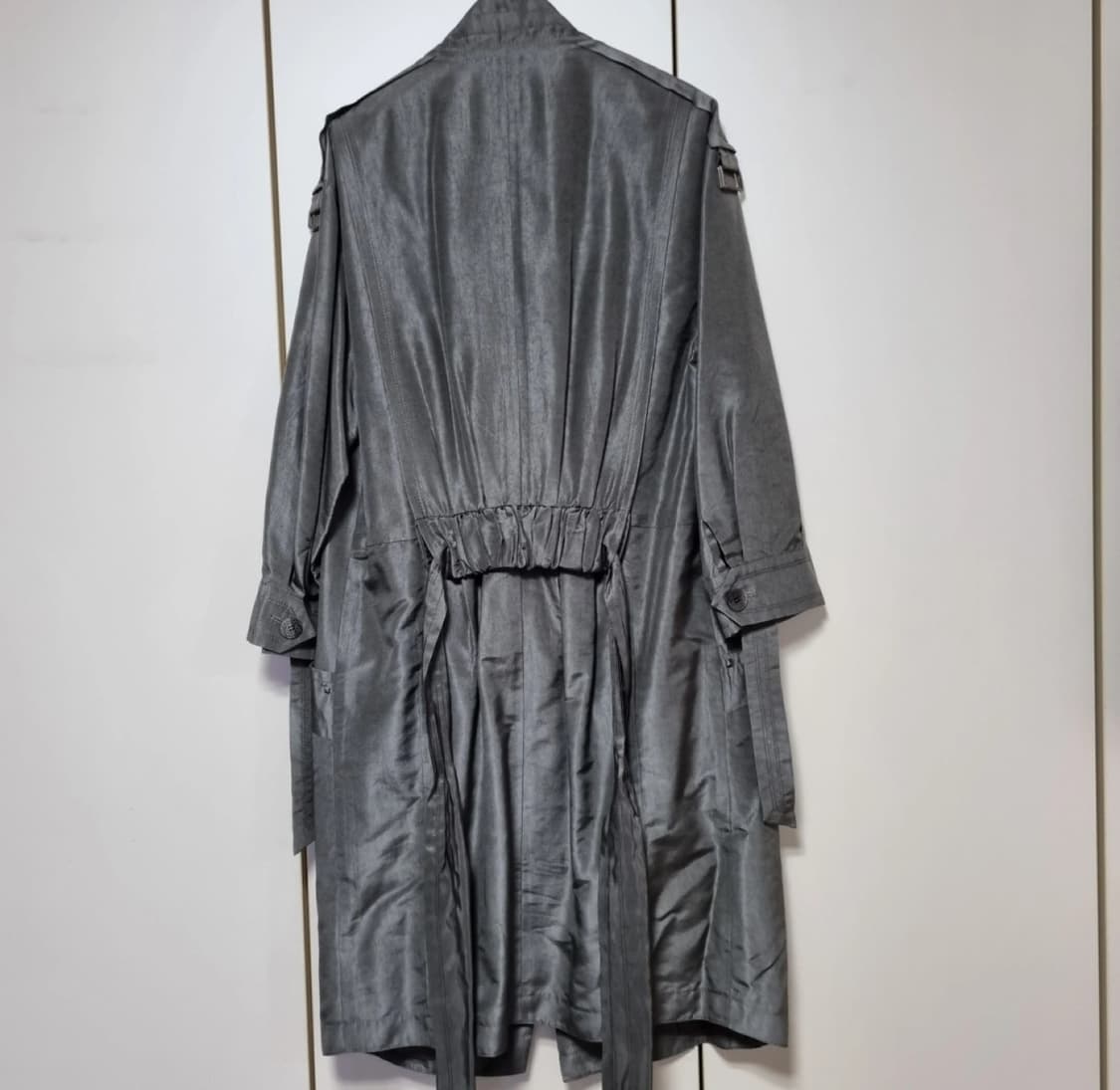 미샤 (MICHAA) 100% 실크 트렌치 코트 55 사이즈 상품이미지2