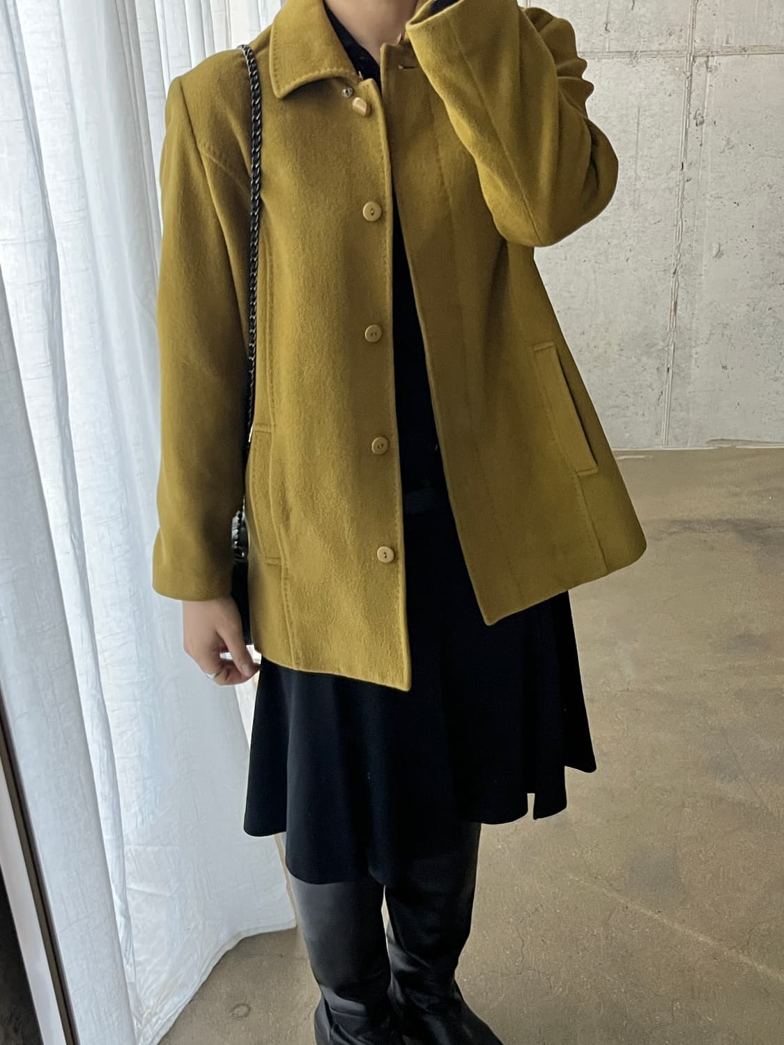 Andorra 울 자켓 올리브그린 상품이미지4