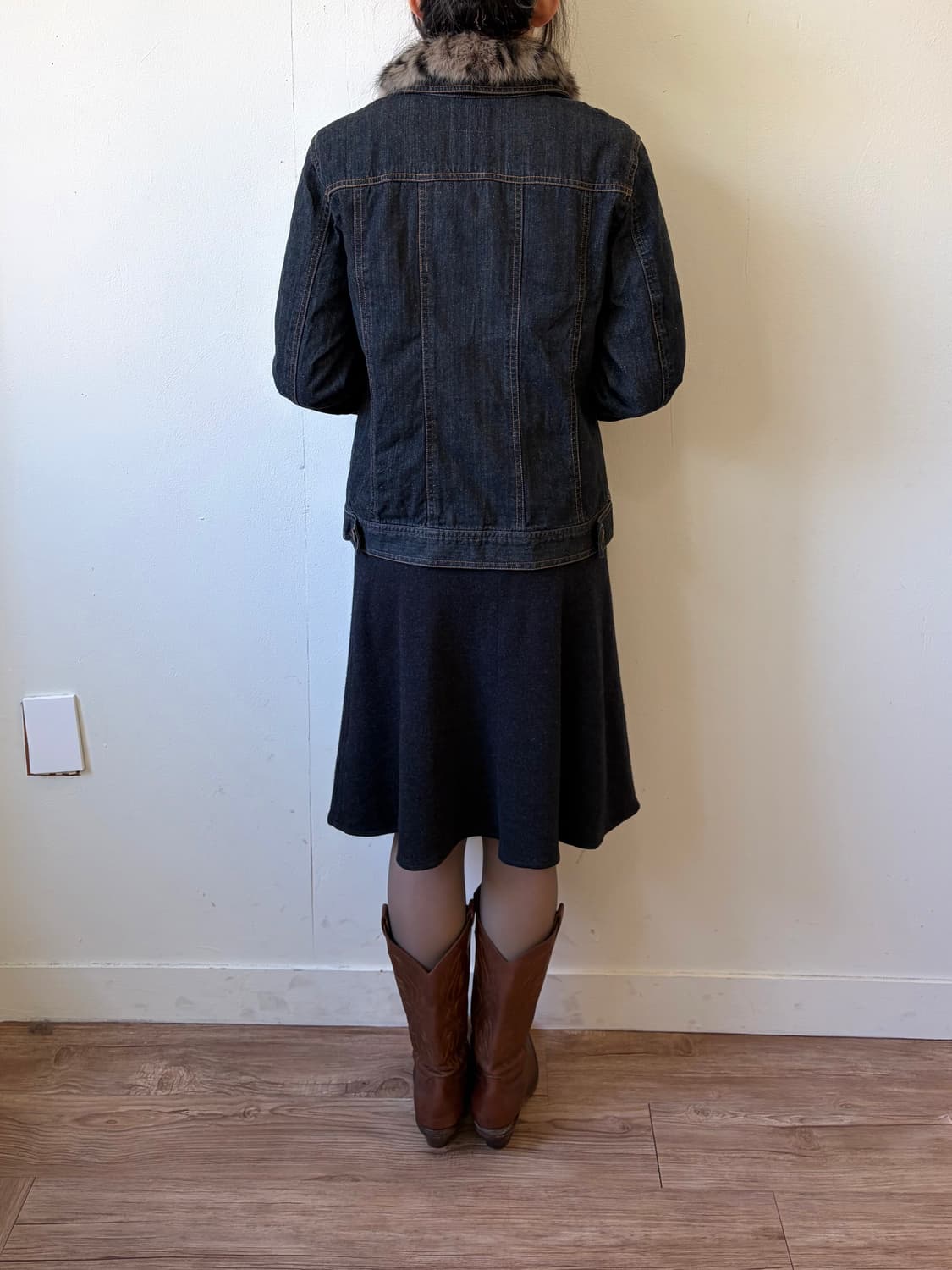 gf 레오파드 데님 퍼 자켓 상품이미지9