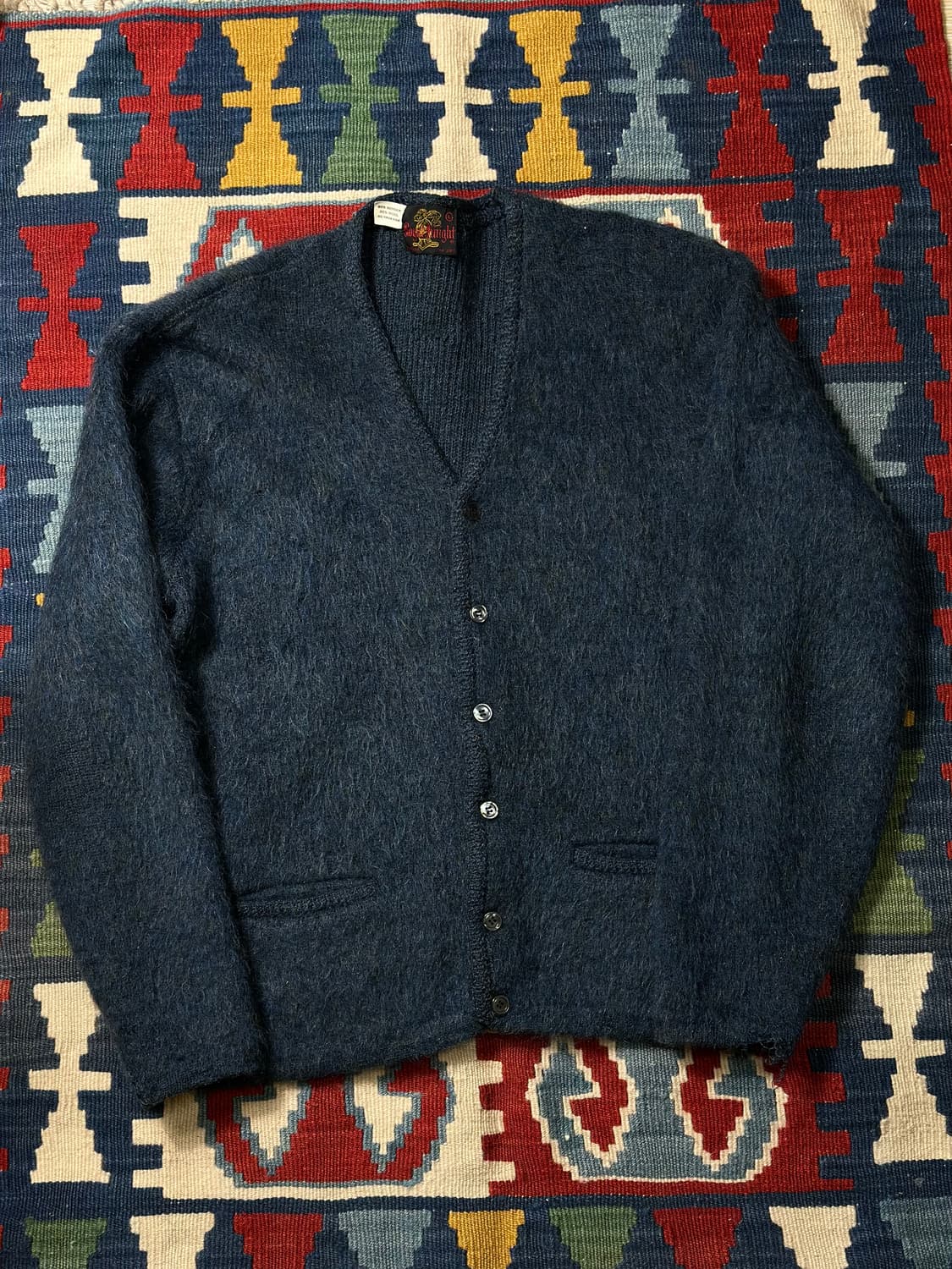 60s 빈티지 모헤어 가디건 L 상품이미지1