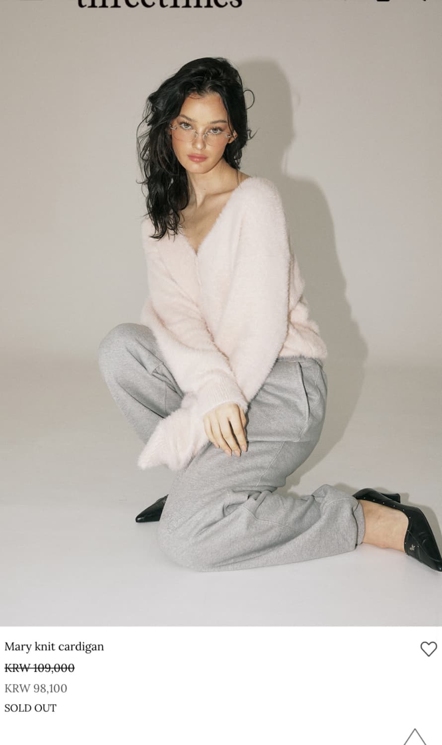 쓰리타임즈 threetimes 메리니트가디건 상품이미지1