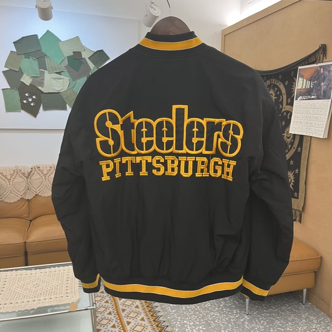 NFL 피츠버그 스틸러스 올드스쿨 레트로 펑크 바시티자켓 S C11346 상품이미지4