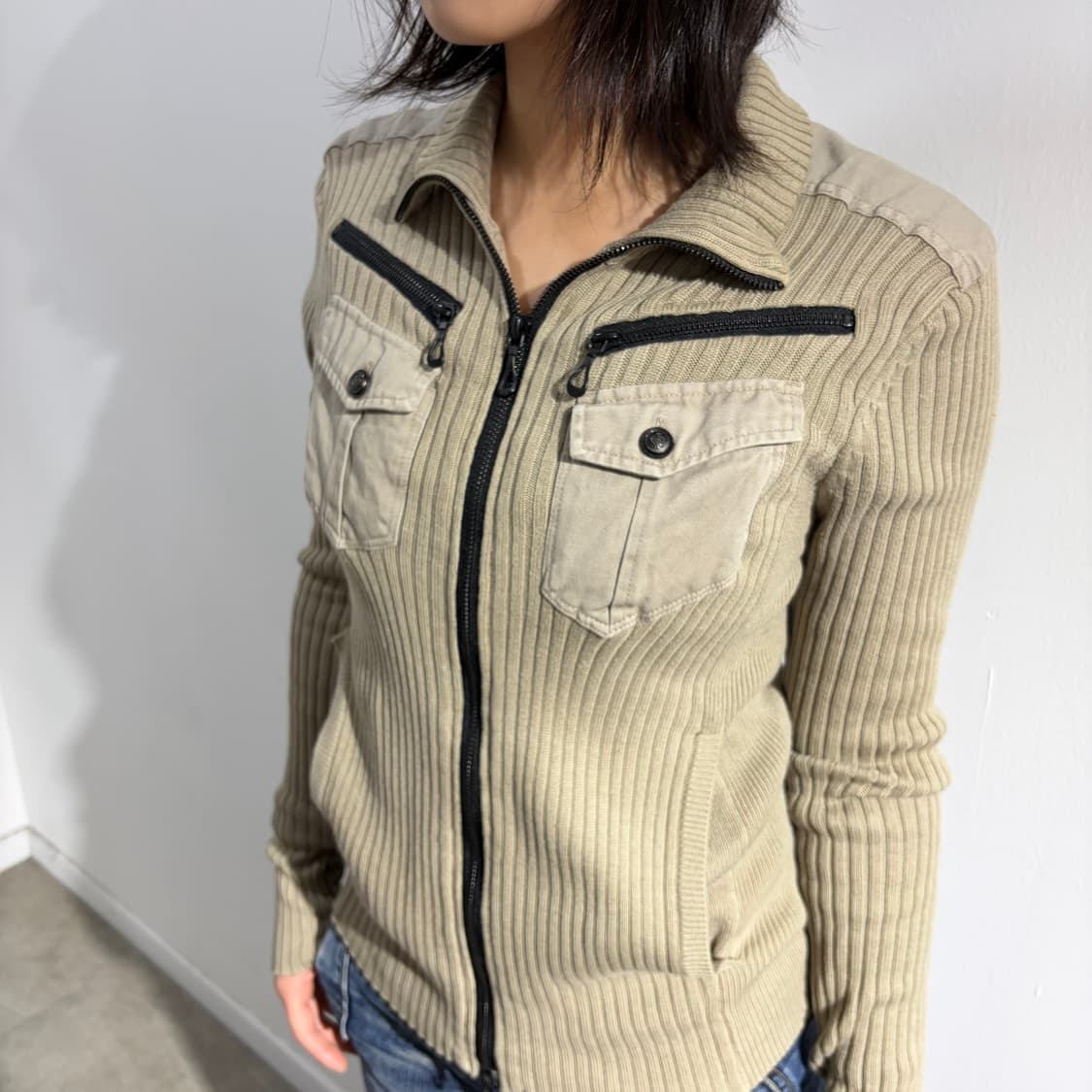 Nicole club for man니트 집업 자켓 상품이미지2