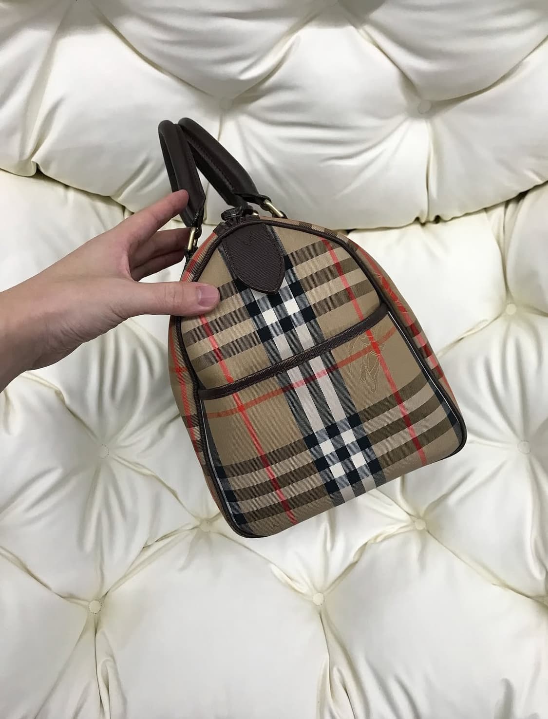 버버리 금장 노바체크 보스턴백 가방 상품이미지2