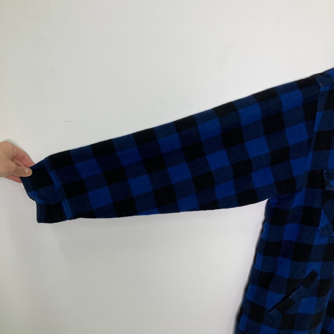 에드윈 블루 체크 울 자켓 XL 상품이미지5