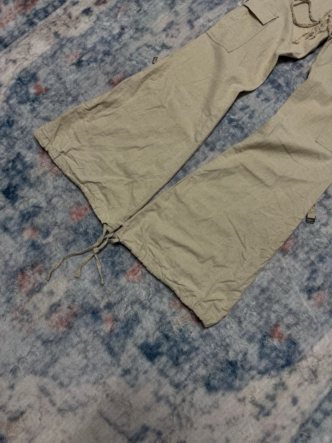 Goa race up boot cut linen cargo pants 상품이미지6