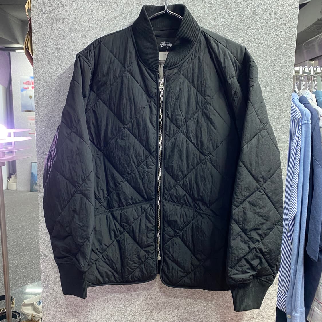 스투시 다이스 퀄티드 블랙 누빔 자켓 B3999 상품이미지2