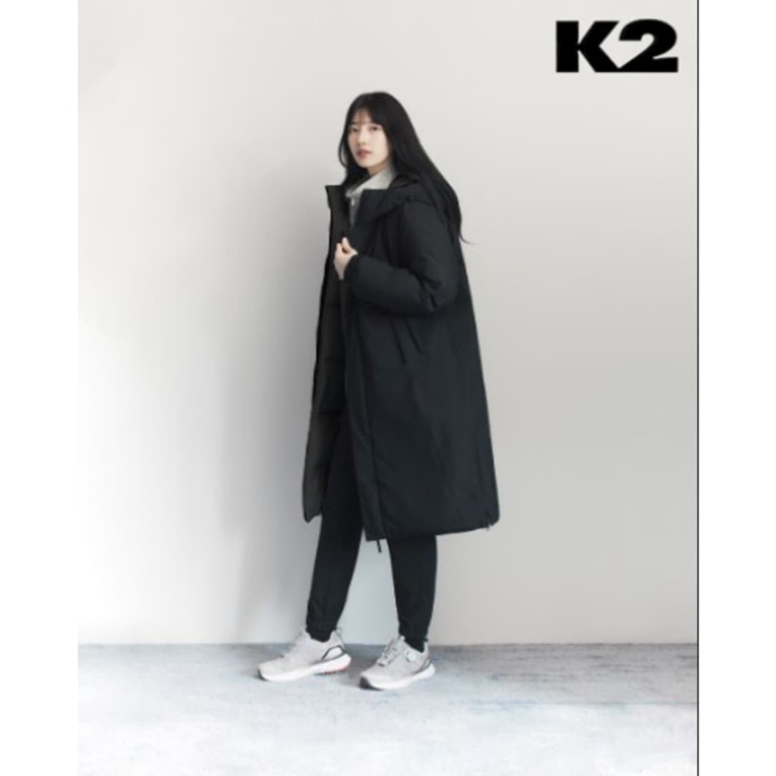 90) 24fw 케이투 K2 남녀공용 수지 논퀼팅 롱다운 패딩 상품이미지8