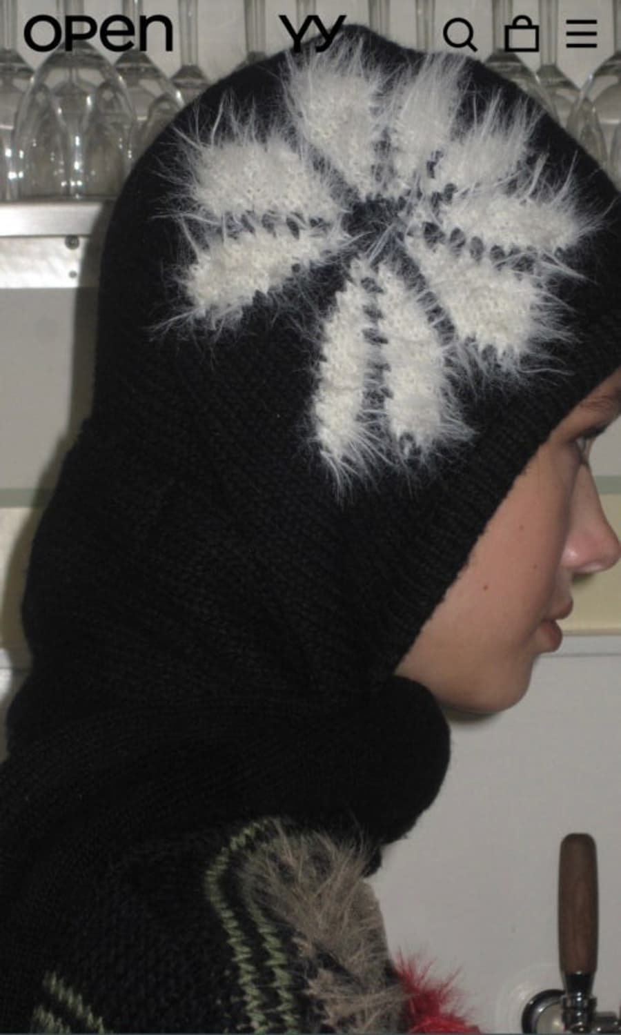 오픈와이와이 자카드 후드 머플러 (한소희 착용) 상품이미지2