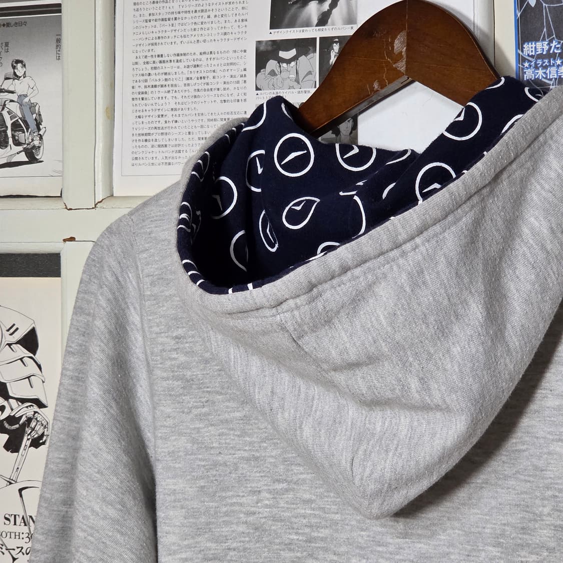 JPN 도라에몽X헬로키티 그레이 후드집업 상품이미지7