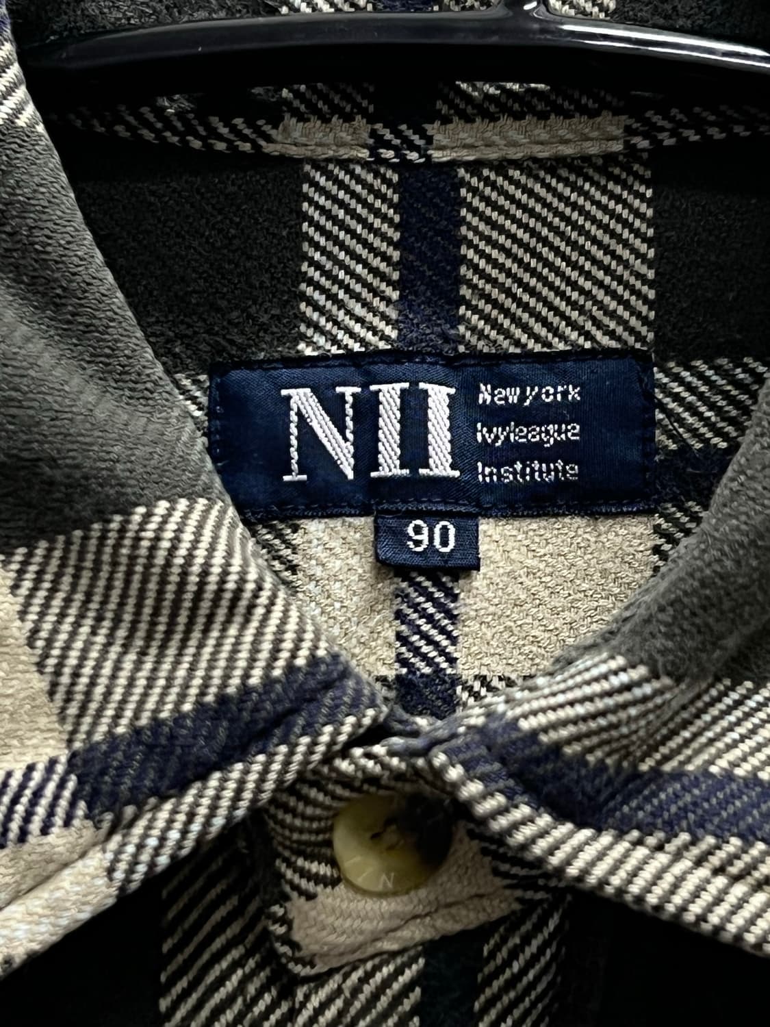 (90) NII 체크 셔츠 카키 상품이미지4