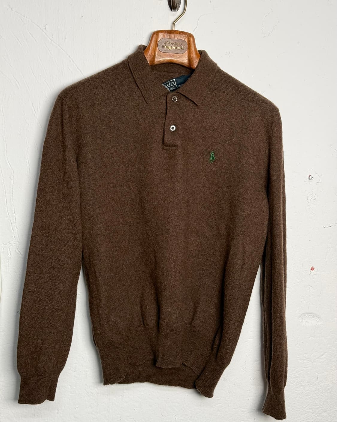 00’s 폴로 랄프로렌 메리노 울 폴로셔츠 M [브라운] 상품이미지1