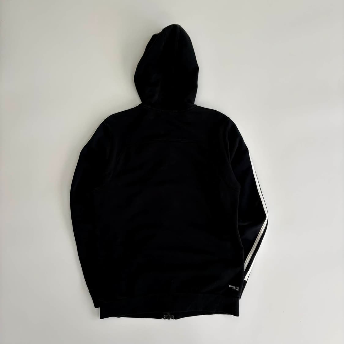 아디다스 에센셜 블랙 3tripes 스웻 후드집업 희귀져지(90) 상품이미지3