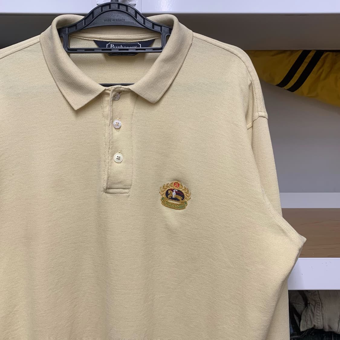 [M] 90's 버버리 롱 슬리브 PK티셔츠 Made In USA 상품이미지1