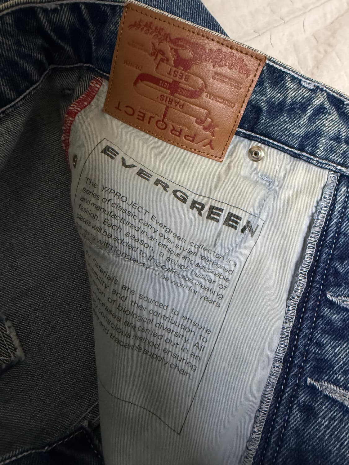 [31] Y/project 에버그린 비대칭 데님 아이스블루 상품이미지4