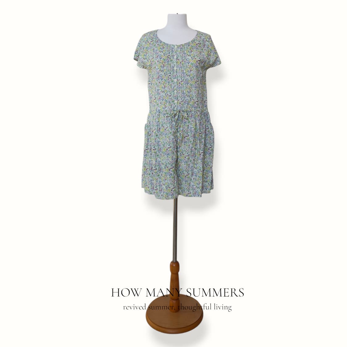 어스뮤직앤에콜로지 잔꽃 원피스 F 레이온 핀턱 허리스트링
 상품이미지1