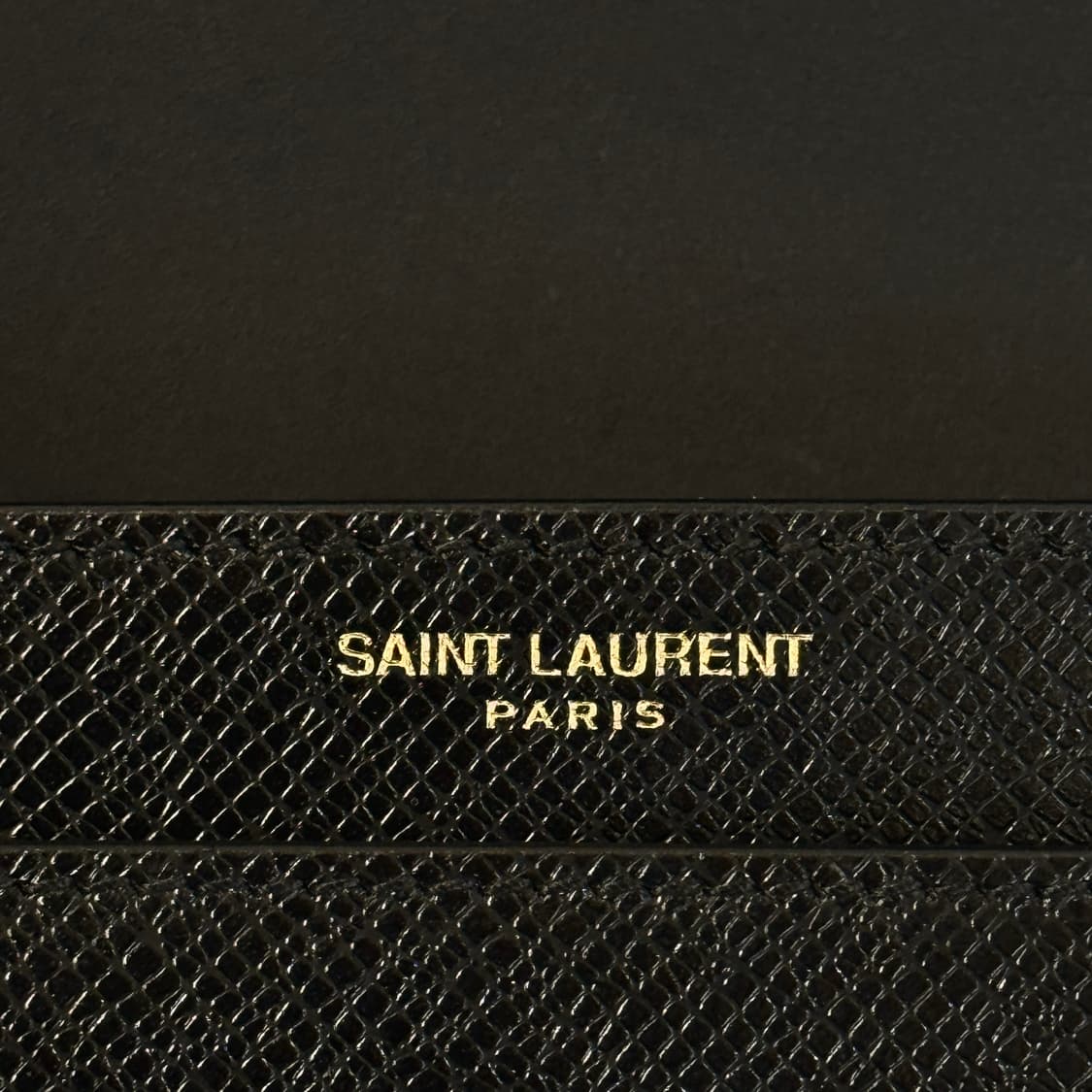 [정품] 입생로랑 선셋백 미디움 체인백 블랙골드 텍스타일 사피아노 레더  상품이미지7