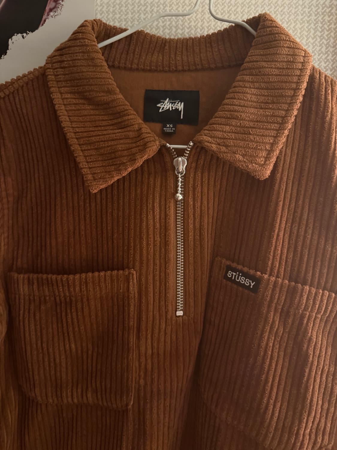 스투시 브라운 코듀로이 하프집업 상품이미지4