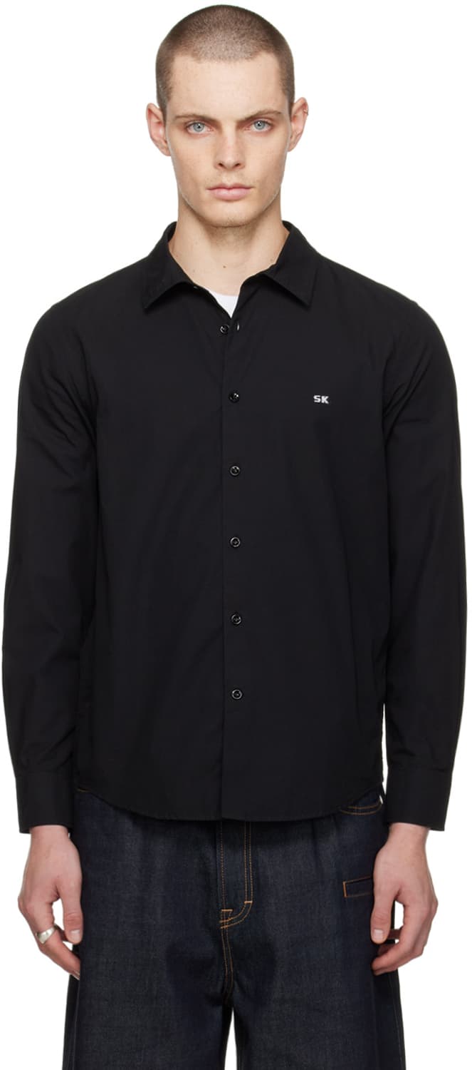 Still kelly 스틸 켈리 sk 자수 셔츠 블랙 상품이미지1