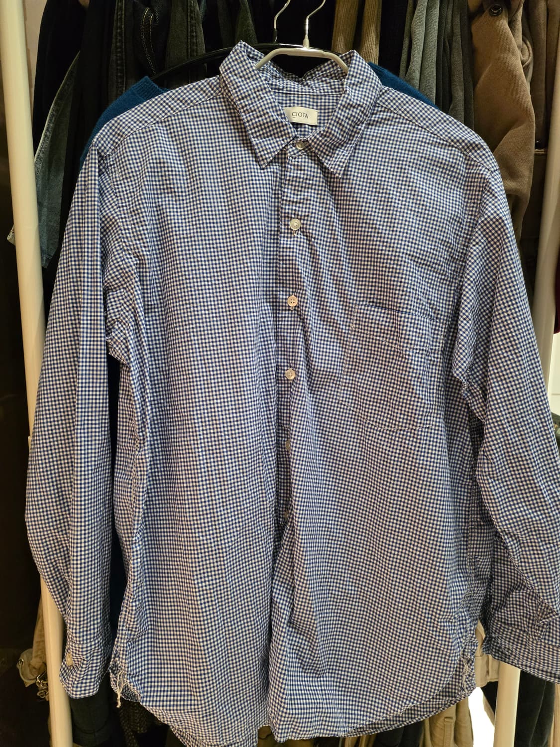 시오타 깅엄체크셔츠 4사이즈 판매합니다 상품이미지1