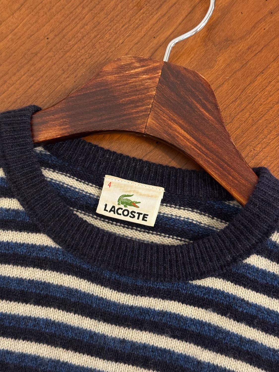 77) Lacoste Striped Wool Crewneck Knit S 상품이미지7