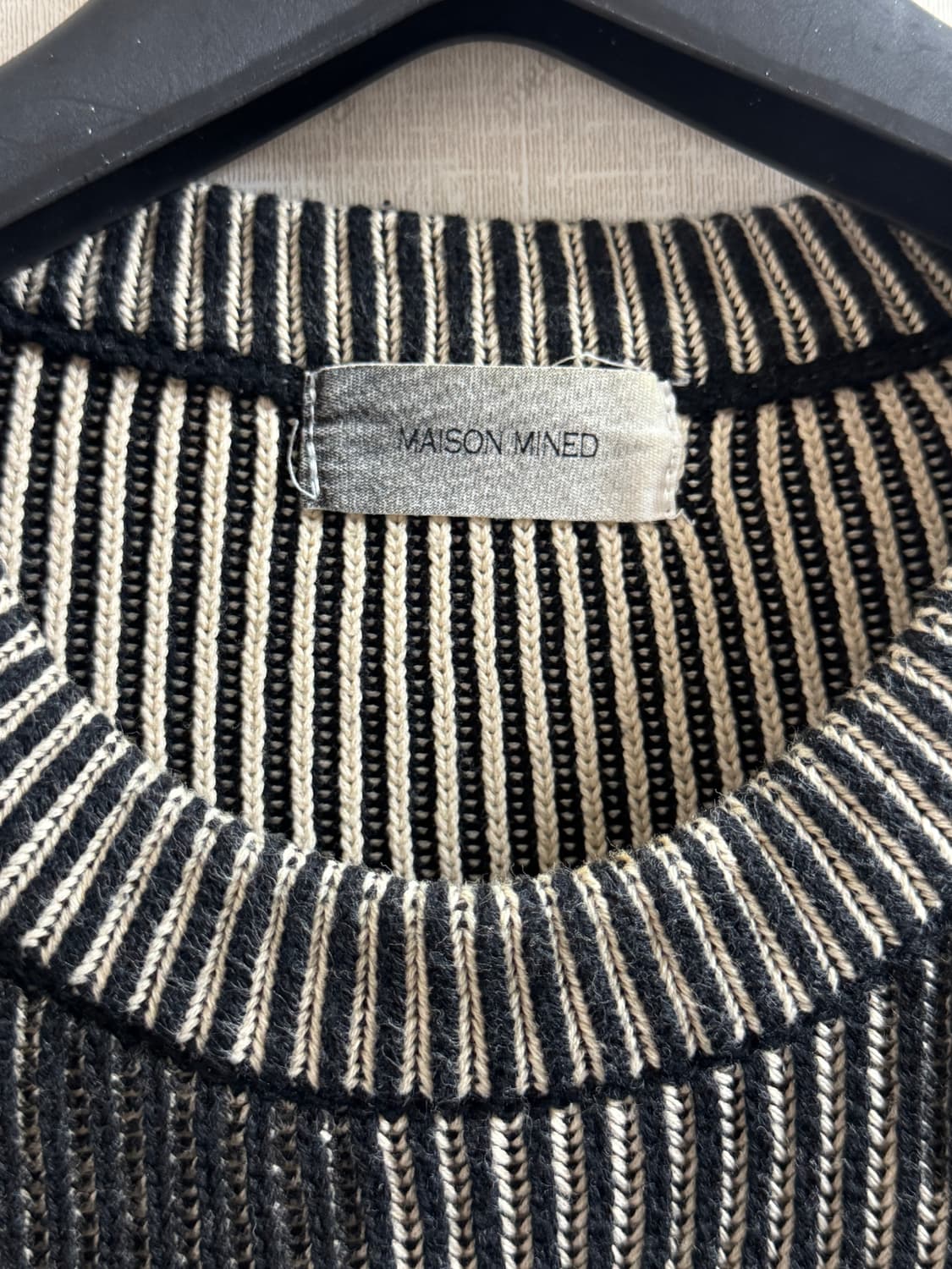 메종미네드/BLACK FLOWER PRINT KNIT / L 상품이미지3