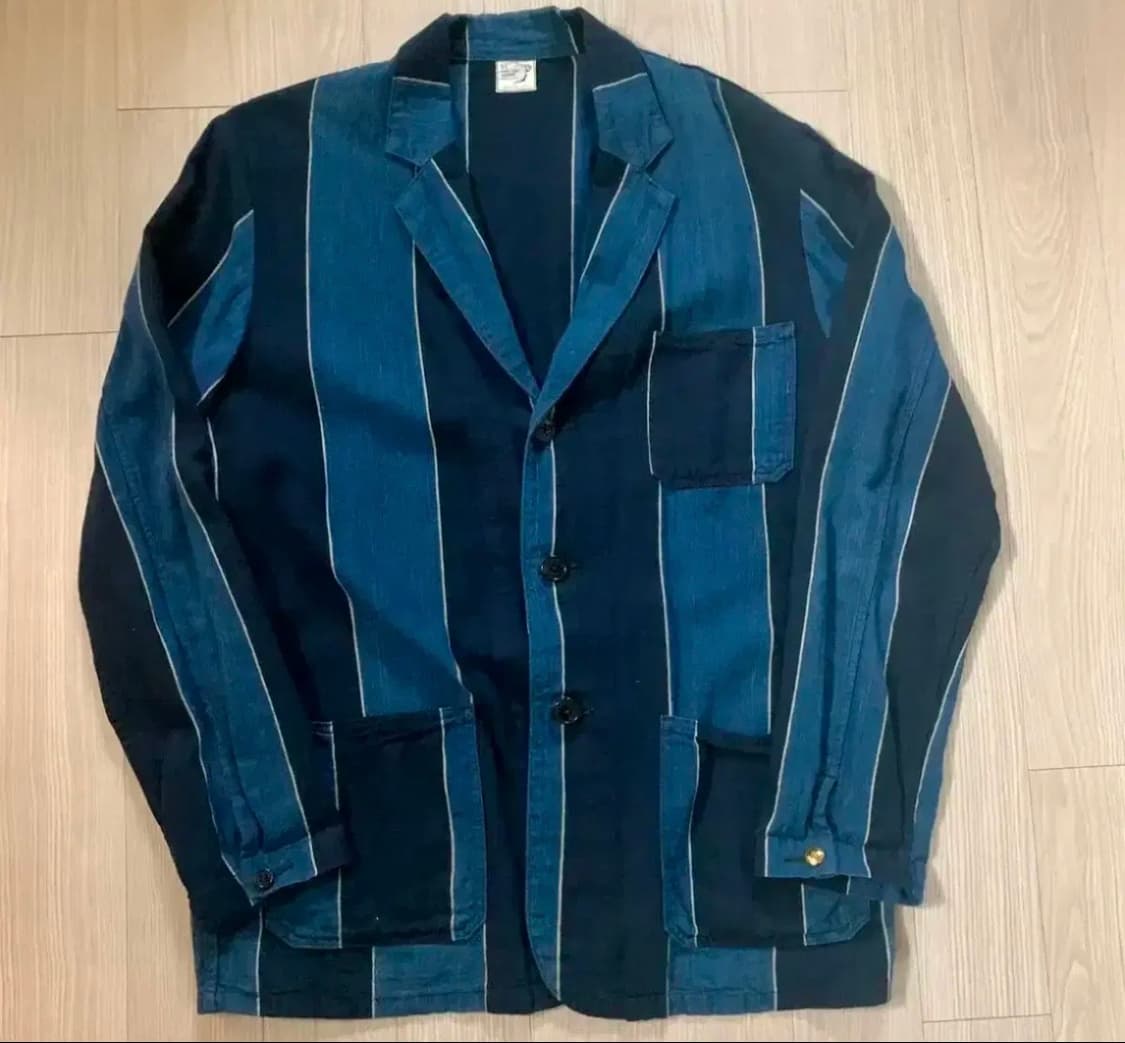 오어슬로우 인디고 스트라이프 자켓 M 상품이미지2