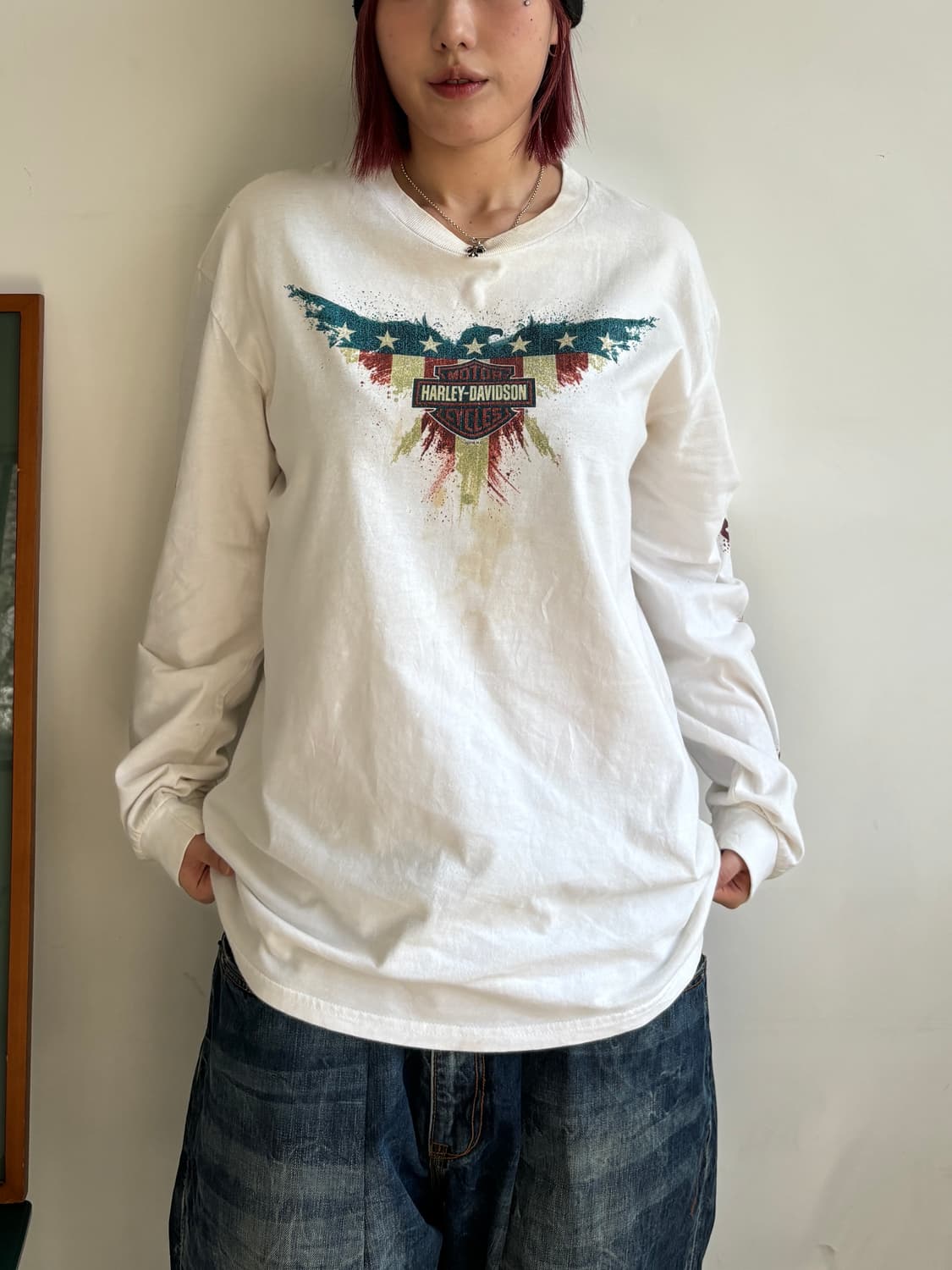 90’s Harley-Davidson 이글 그래픽 롱슬리브 상품이미지2