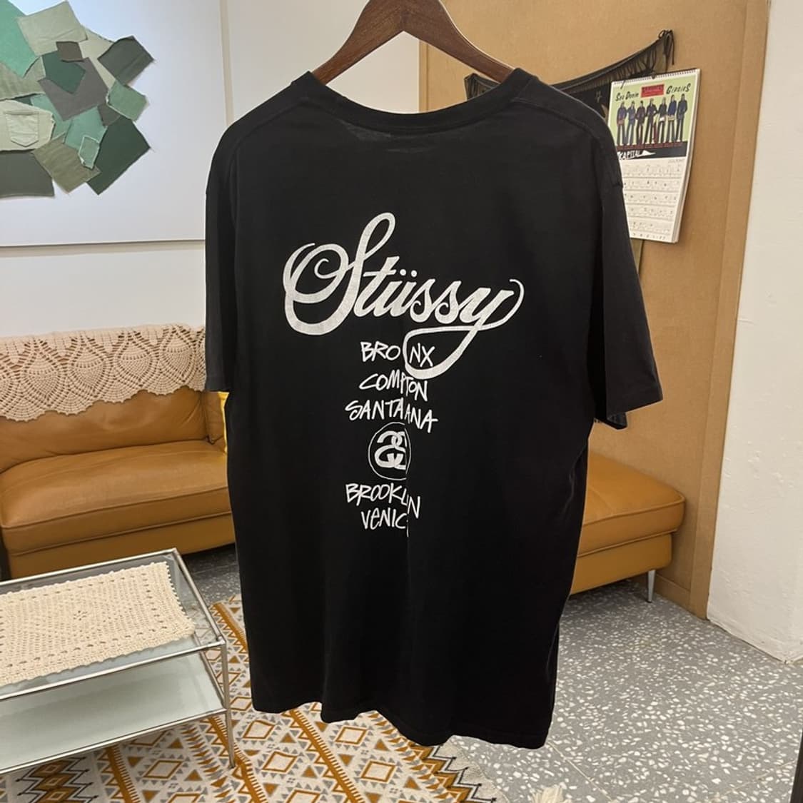 스투시 올드스쿨 스트릿 펑크 월드투어 반팔티 L C10994 상품이미지4