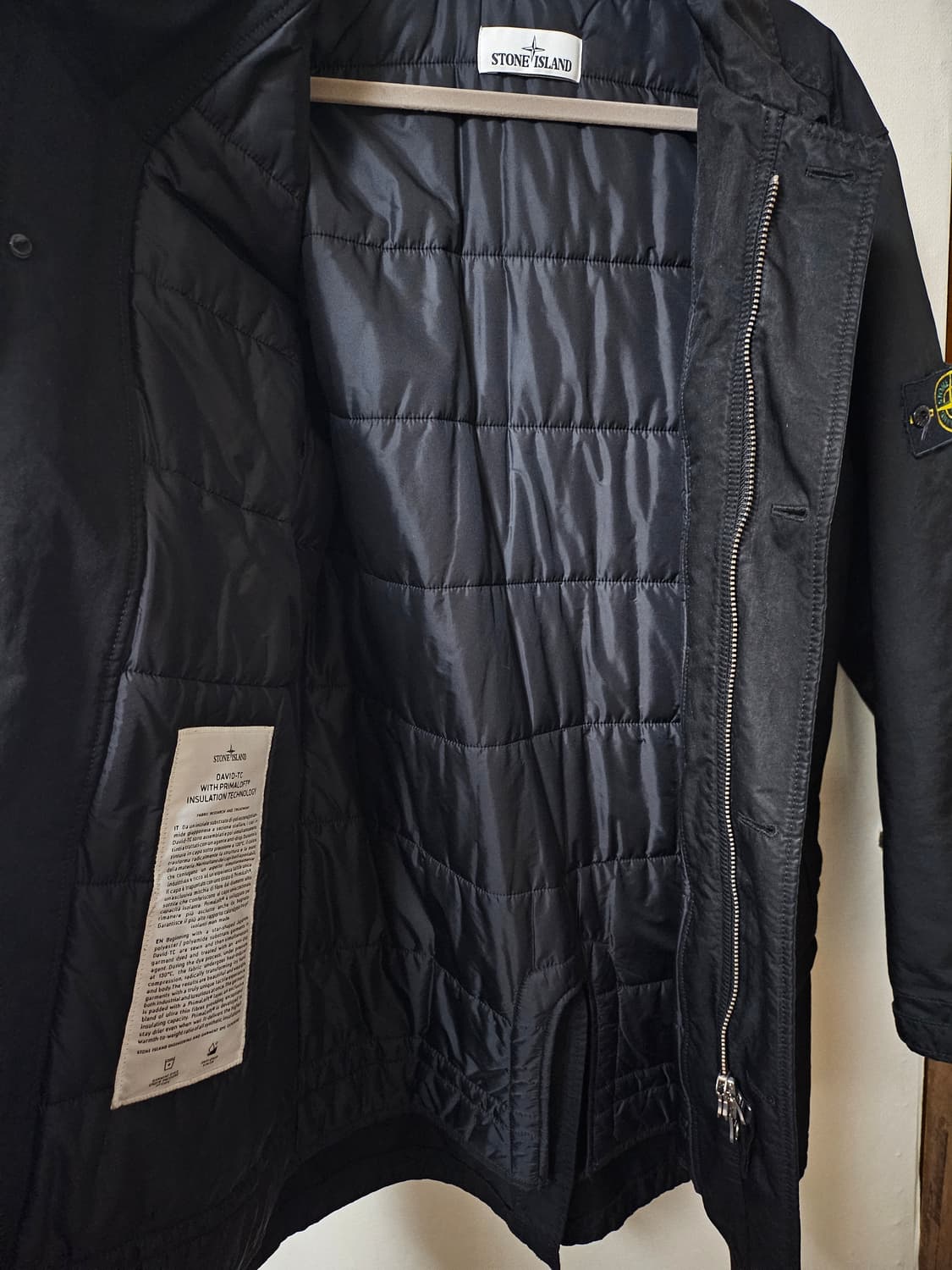 스톤아일랜드 19fw 다비드-tc 내피 패딩 코트L 블랙 상품이미지9
