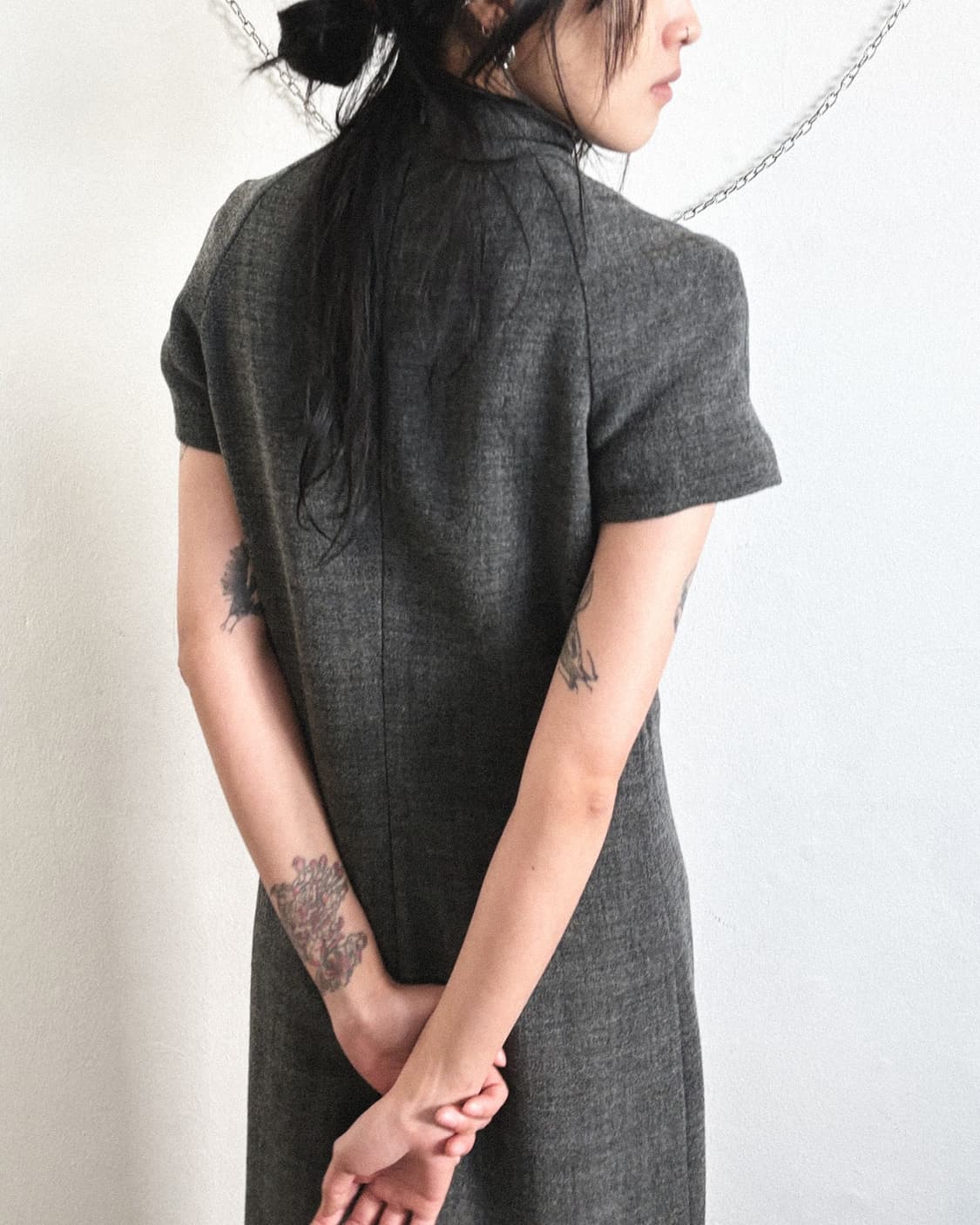 80s 엠포리오 아르마니 쿨그레이 울 원피스 상품이미지1