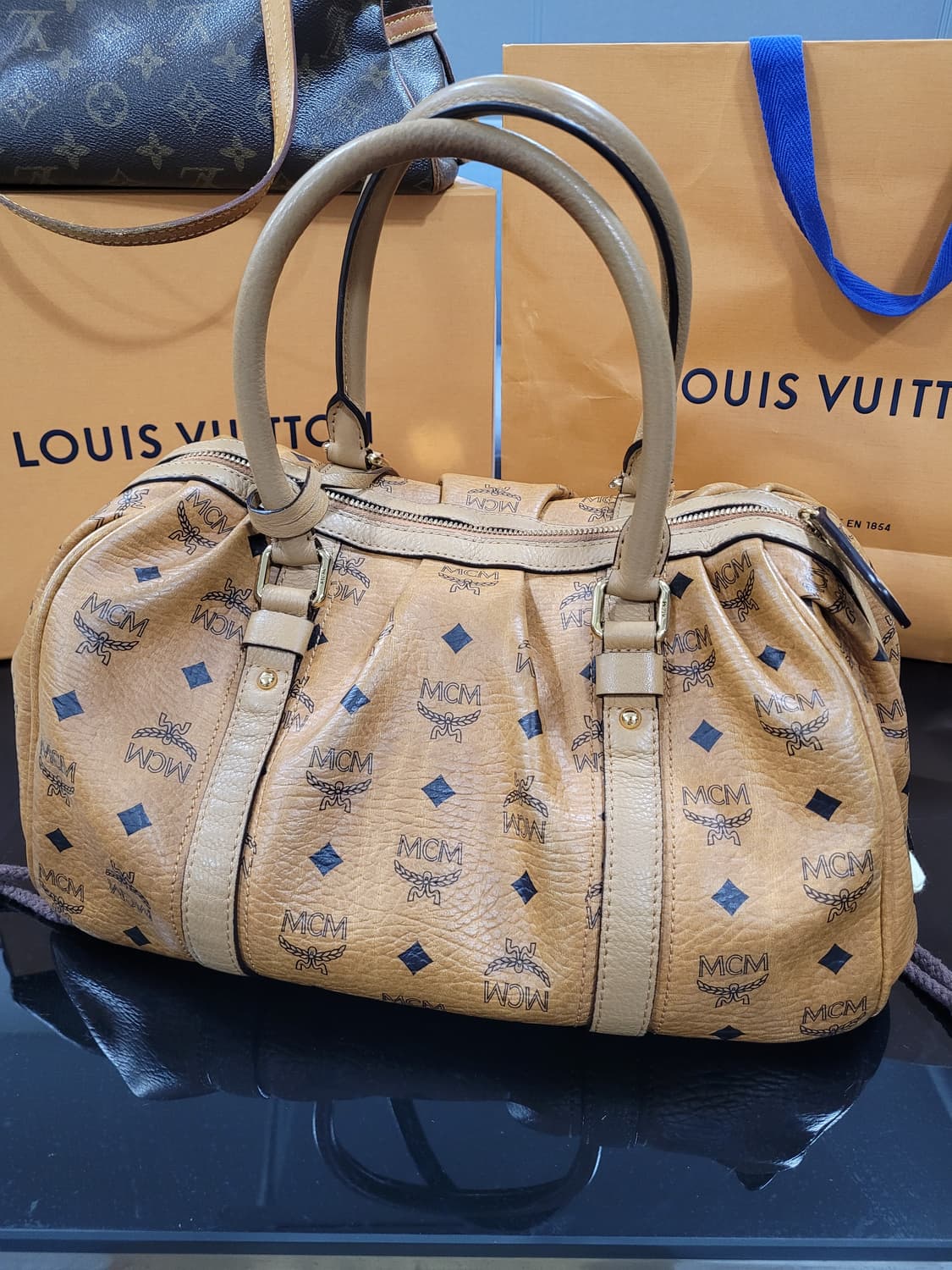 MCM 보스턴백 가방 브라운 상품이미지1