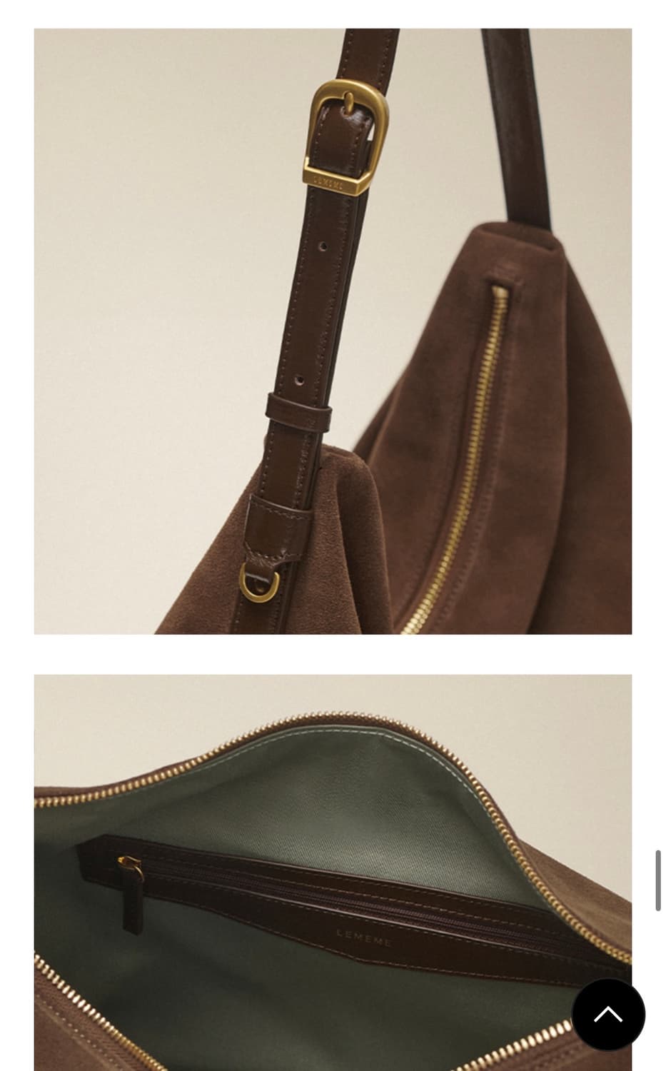 르메메 삭 아네스 스웨이드 브라운 상품이미지2