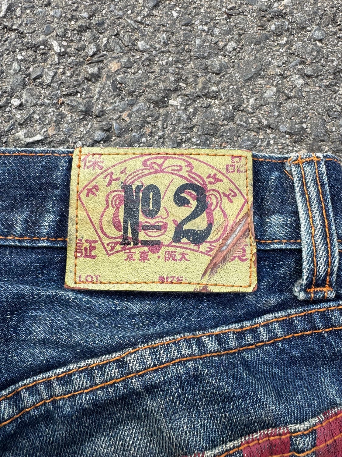 Evisu Paris 다이콕 에이징 워싱 데님팬츠  상품이미지6