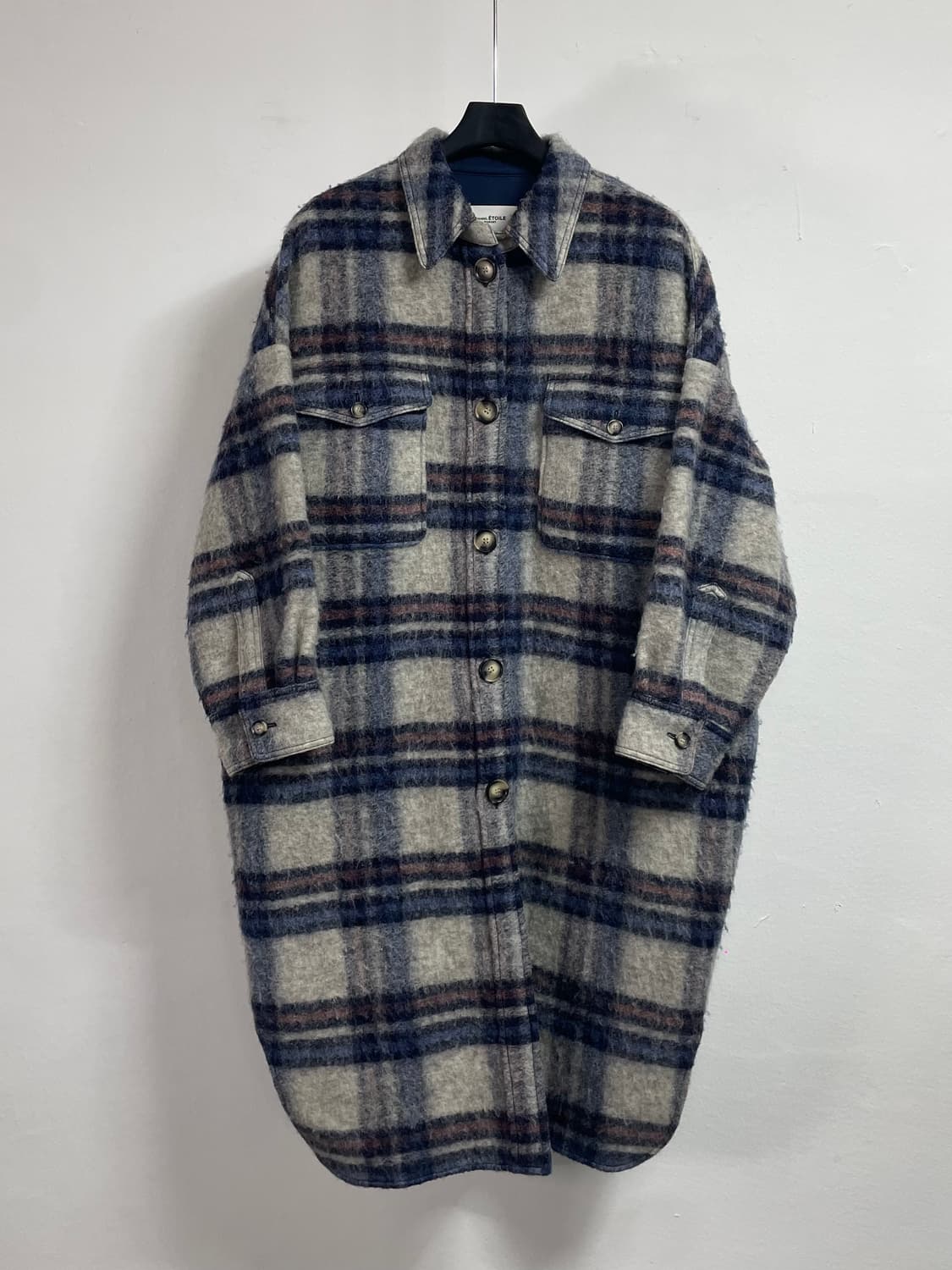 이자벨마랑 체크 롱 셔츠 코트 (on.116) 상품이미지1