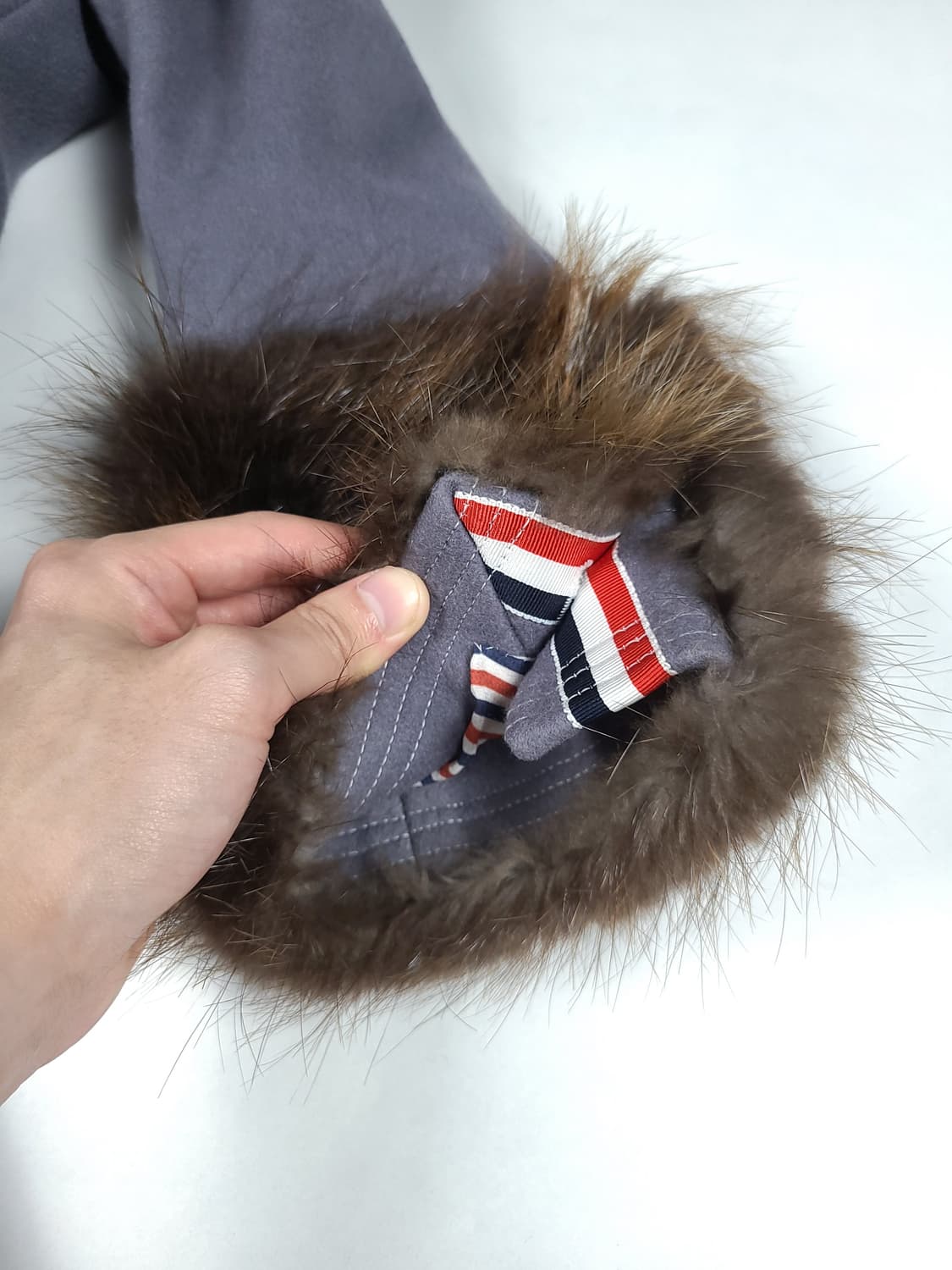 톰브라운 여성 비버퍼 더블브레스티드 울코트 상품이미지4